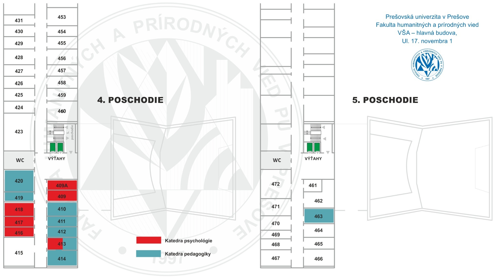 Pôdorys 4. a 5. poschodie